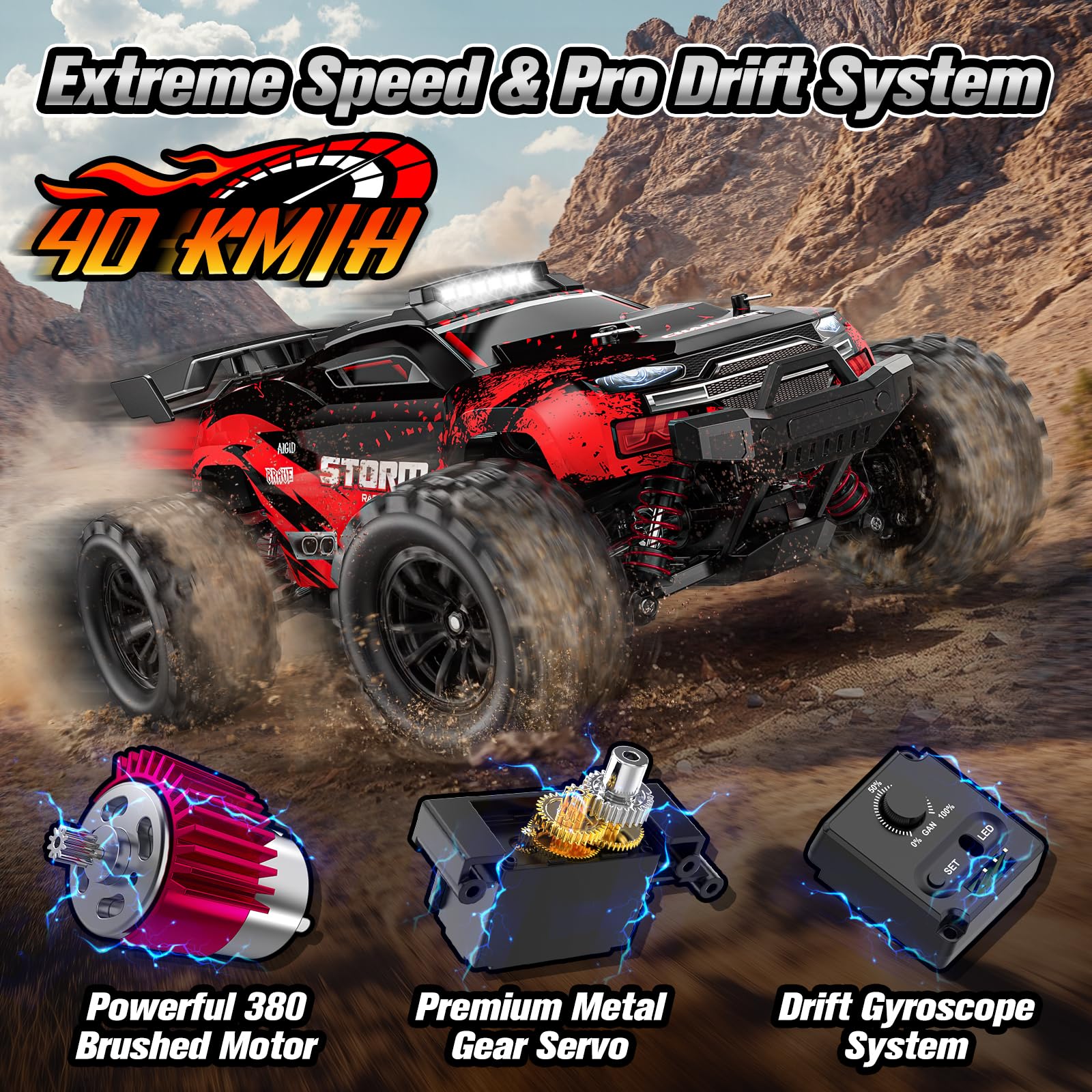 Race Truck 1:18スケール オフロード 4WD Amazon.com: Lvcdzr 1:18 RC Cars, 2.4GHz 4WD High Speed 40 KM/H